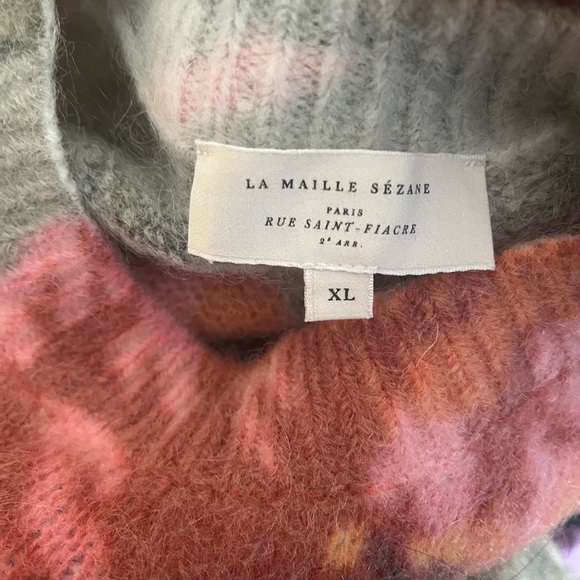 Floral Knit Sweater - Pink and Green - Picture 3 of 3